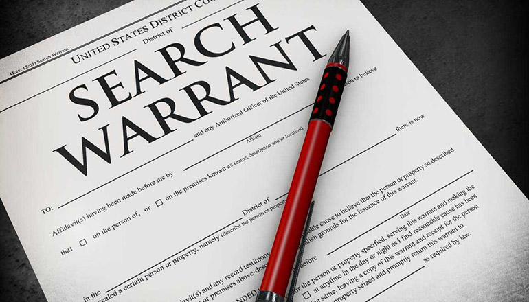 Search warrant image