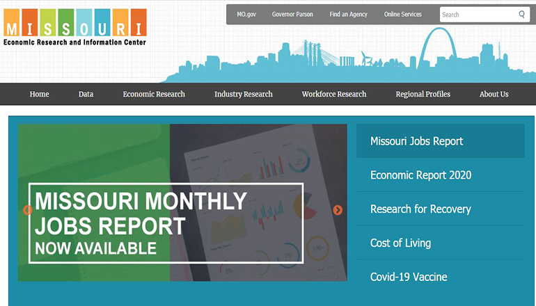 Missouri Economic and Research Center website