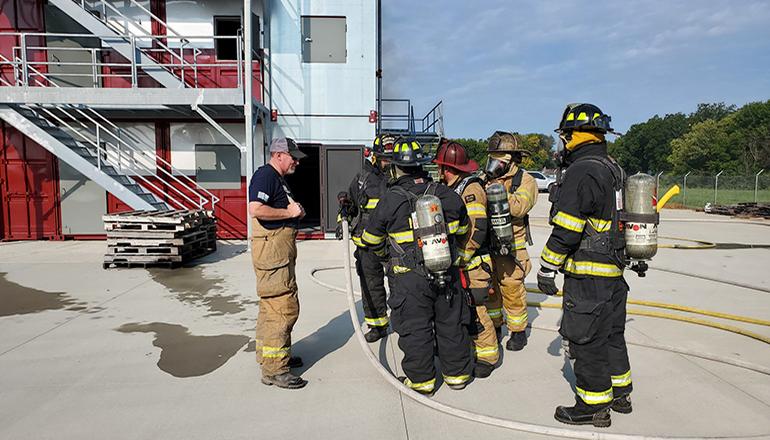 Trenton Fire Department Training At Trenton Training Tower 