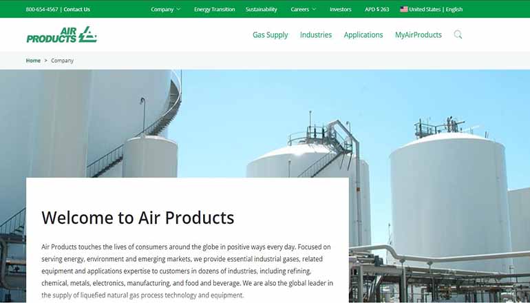 Air Products Website