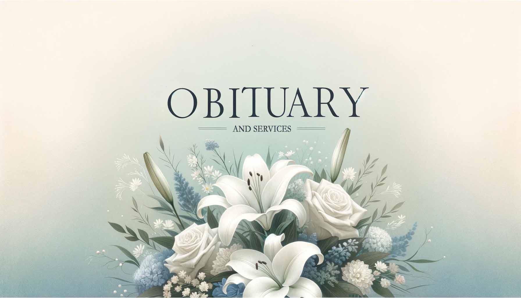 Obituary and Services Generic Blue