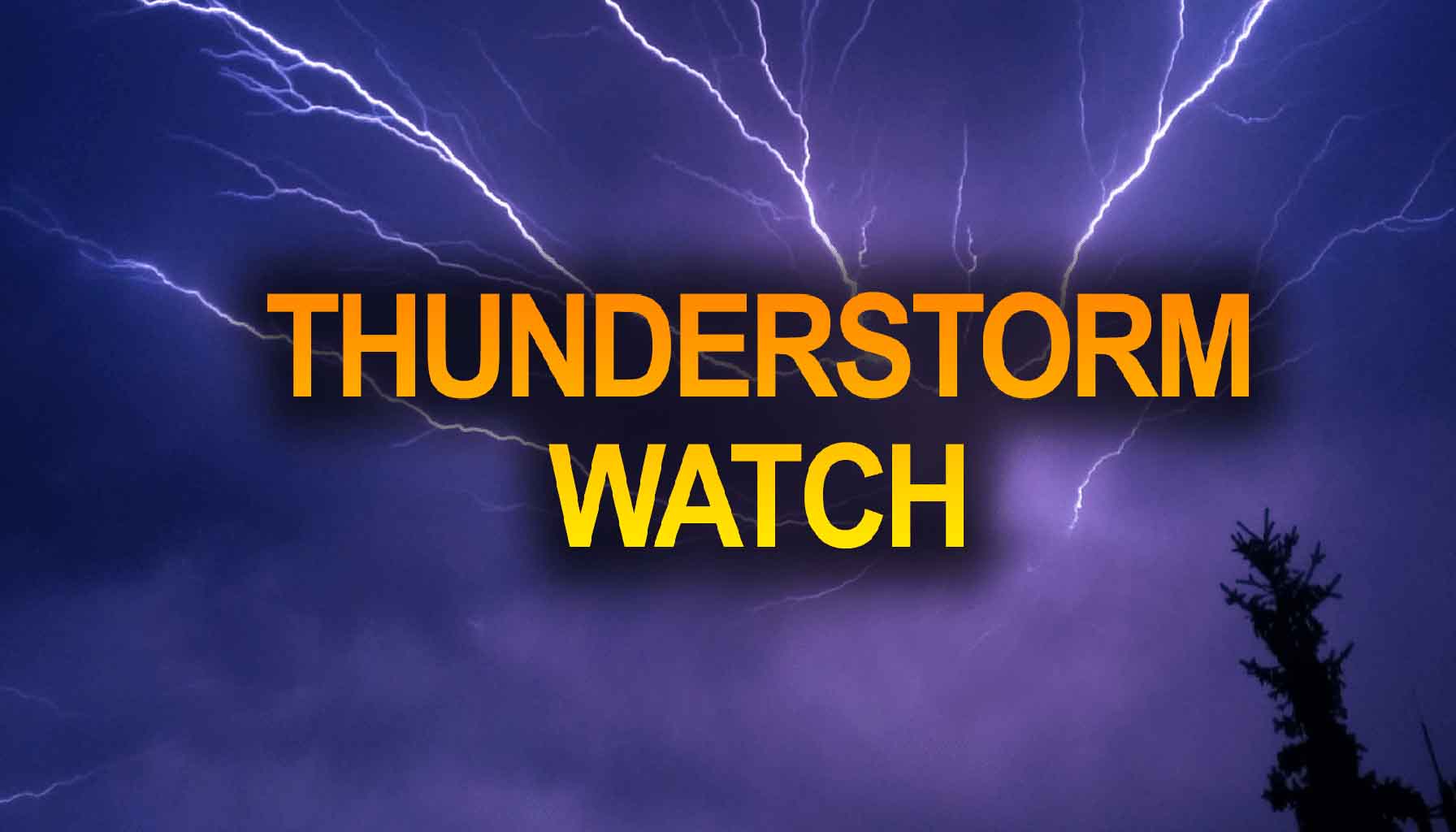 Severe Thunderstorm Watch news graphic