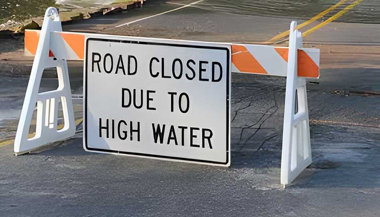 Road Closed due to Flooding or high water