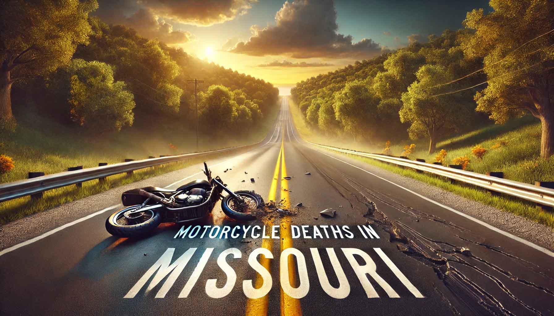 Motorcyce Death in Missouri news graphic