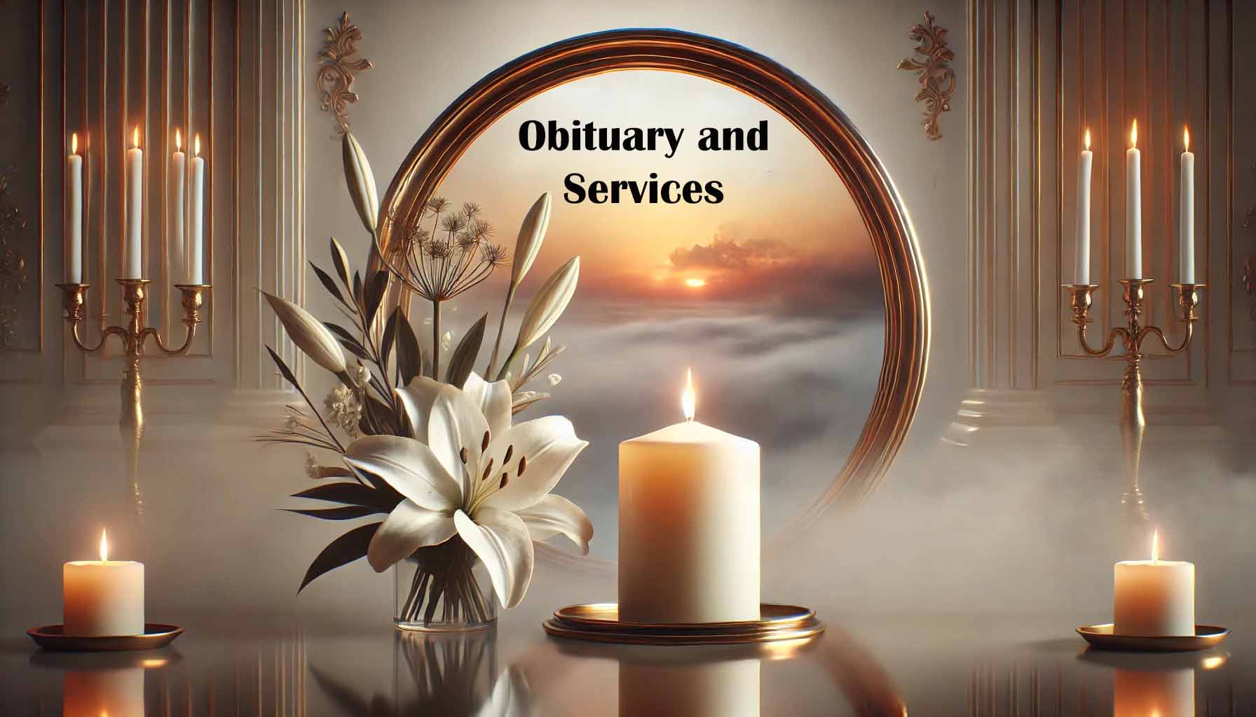 Obituary and Services graphic