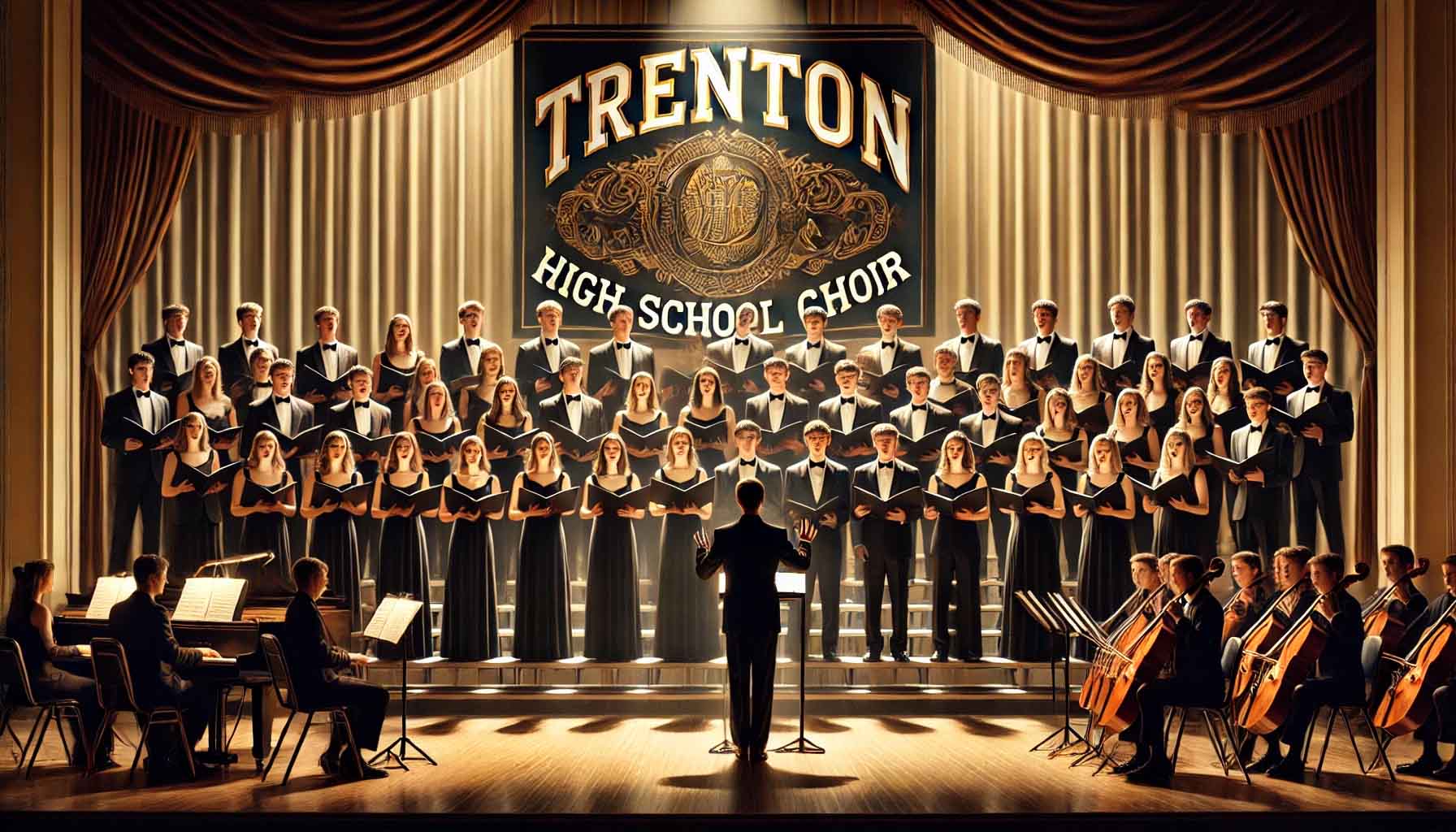 Trenton High School or THS Choir News Graphic