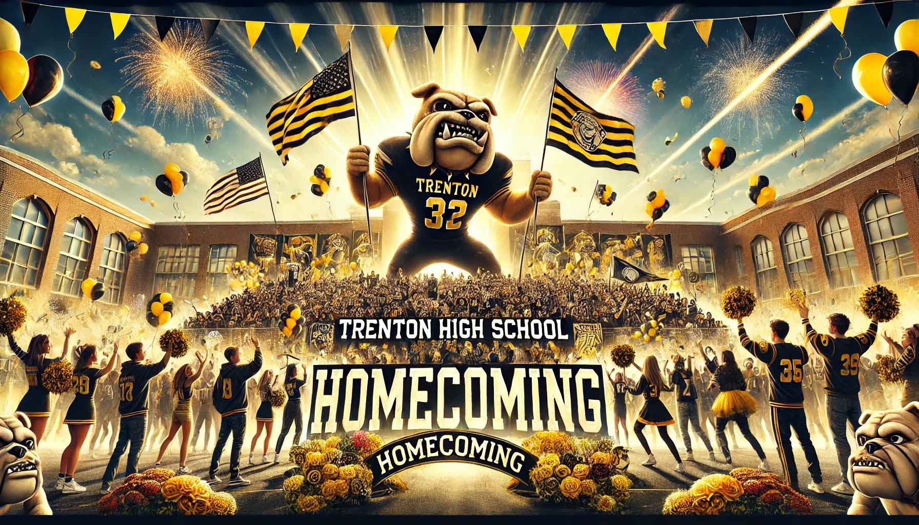 Trenton High School or THS Homecoming Graphic